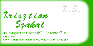 krisztian szakal business card